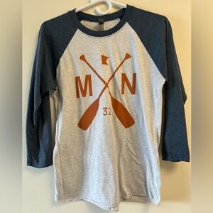 Minnesota Raglan Tee with Paddle Graphic